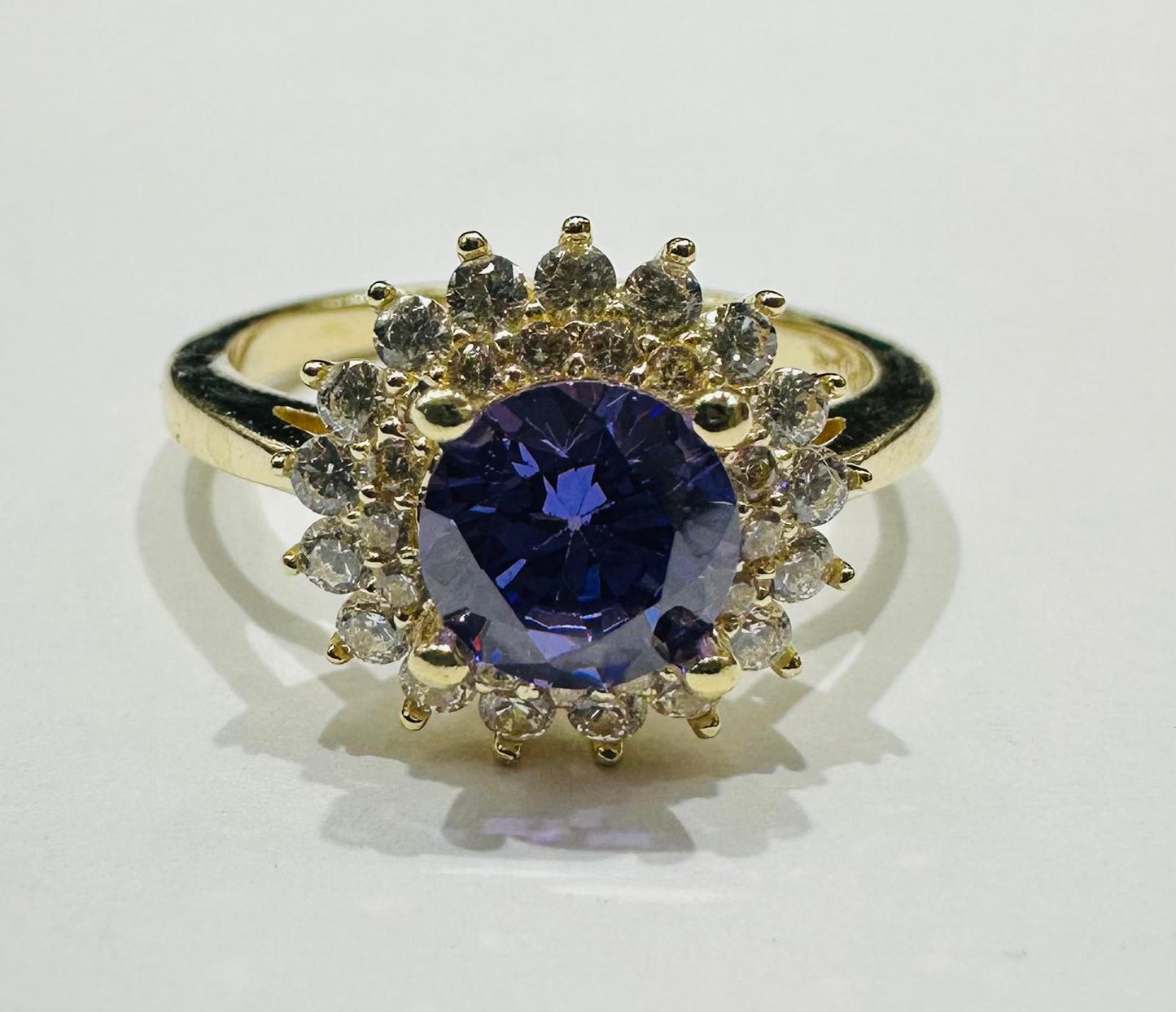 14K GOLD AMETHYST RING - WEIGHT: 4.0gm