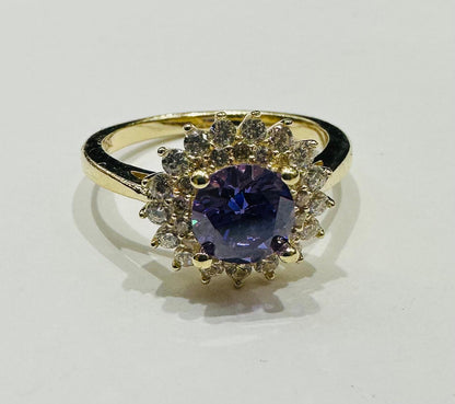 14K GOLD AMETHYST RING - WEIGHT: 4.0gm