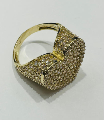 14K GOLD HEART RING - WEIGHT: 6.8gm