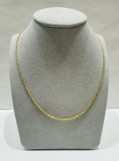 10K GOLD SOLID ROPE CHAIN, 20" WEIGHT: 3.8gm