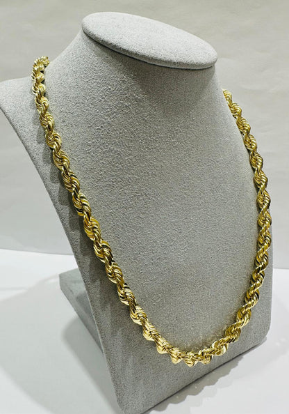 10K GOLD SOLID ROPE CHAIN,  WEIGHT: 41.2gm   18"   4.80mm