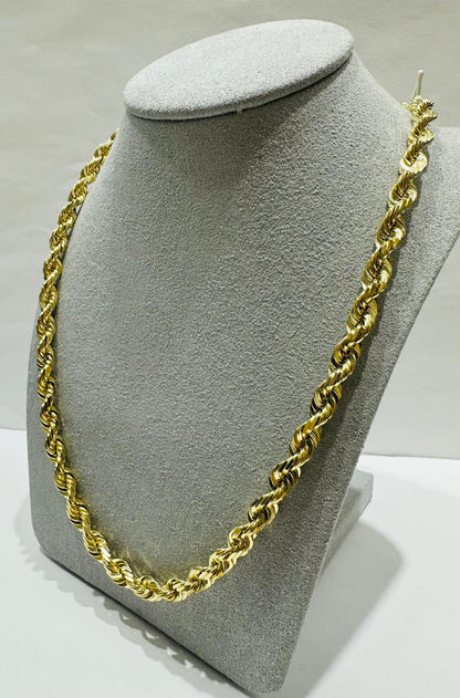 10K GOLD SOLID ROPE CHAIN,  WEIGHT: 41.2gm   18"   4.80mm