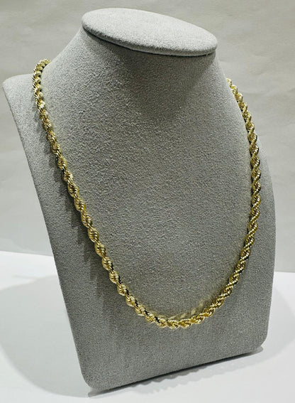 10K GOLD SOLID ROPE CHAIN,  WEIGHT: 22.9gm   20"   3.35mm
