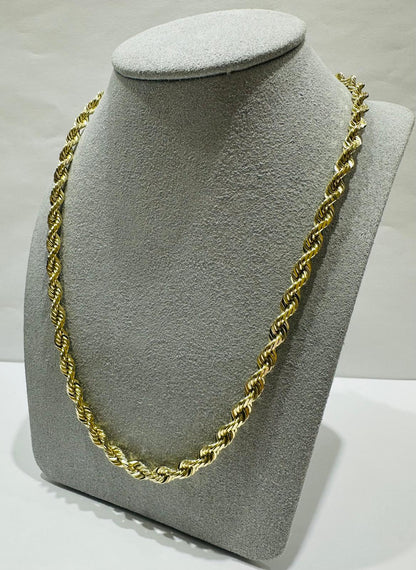 10K GOLD SOLID ROPE CHAIN-  WEIGHT: 40gm   24"   3.99mm