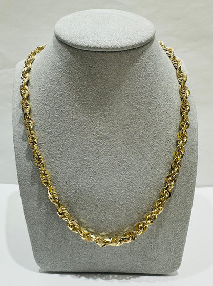 10K GOLD SOLID ROPE CHAIN,  WEIGHT: 30.6gm   20"   4.80mm