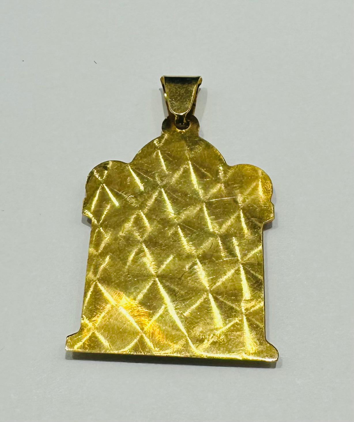 10K GOLD TWO TONED SAINT LAZARUS PENDANT- WEIGHT: 3.8gm