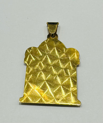 10K GOLD TWO TONED SAINT LAZARUS PENDANT- WEIGHT: 3.8gm