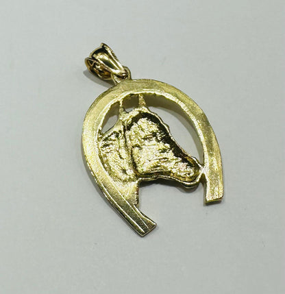 10K GOLD HORSESHOE PENDANT- WEIGHT: 4.0gm