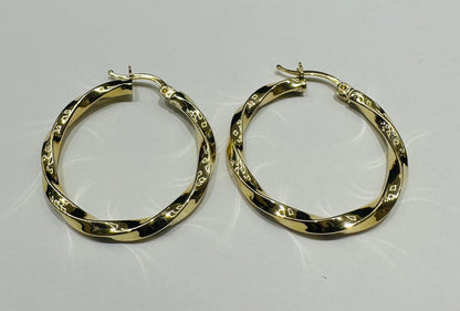 10K GOLD ROUND EARRINGS - WEIGHT: 2.6gm