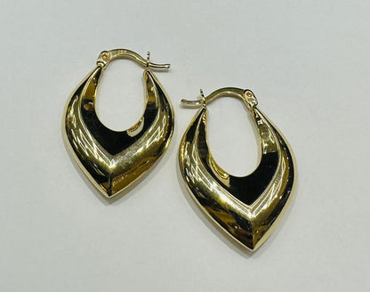 10K GOLD HOOP EARRINGS - WEIGHT: 3.0gm