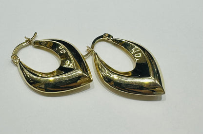 10K GOLD HOOP EARRINGS - WEIGHT: 3.0gm