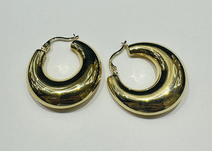 10K GOLD HOOP EARRINGS - WEIGHT: 4.5gm