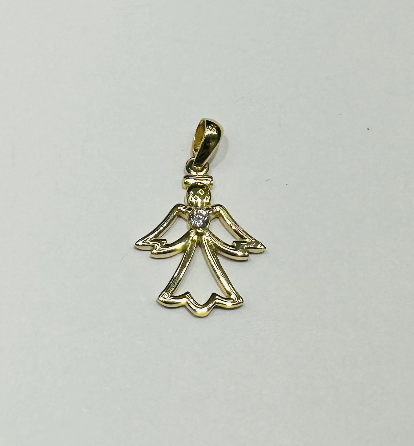10K GOLD ANGEL PENDANT- WEIGHT: 1.6gm