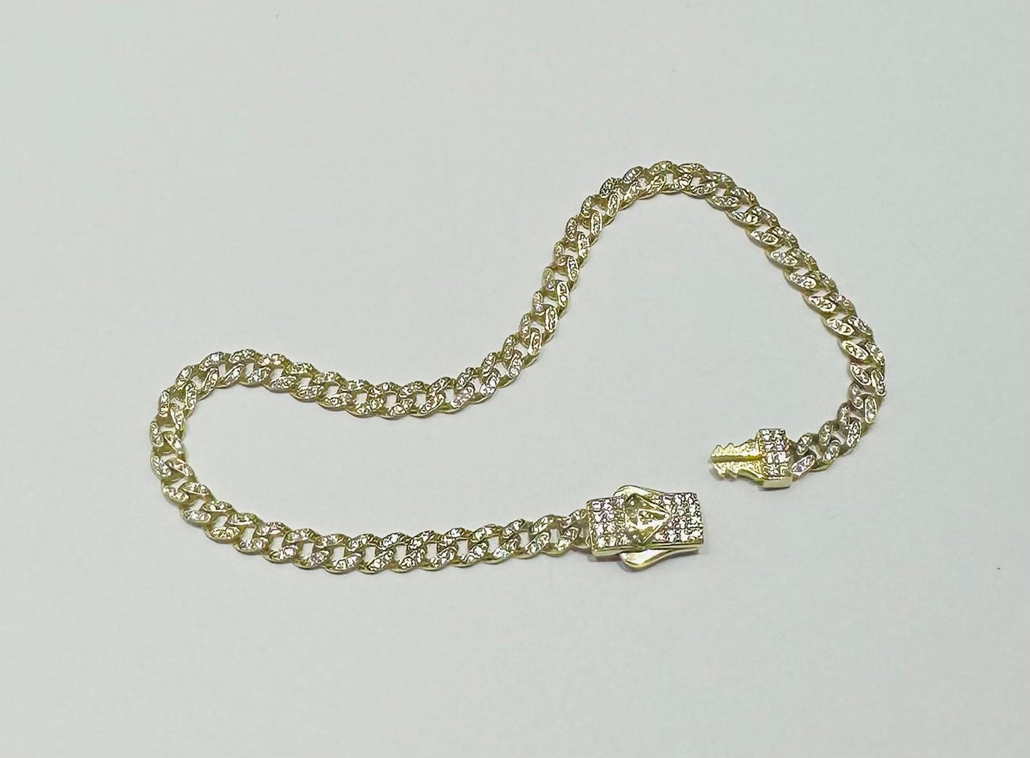 10K GOLD CUBAN LINK CHAIN BRACELET - WEIGHT: 5.6gm