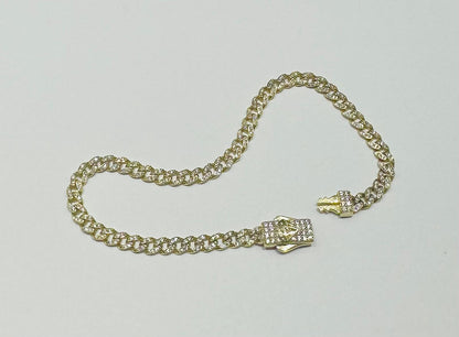 10K GOLD CUBAN LINK CHAIN BRACELET - WEIGHT: 5.6gm