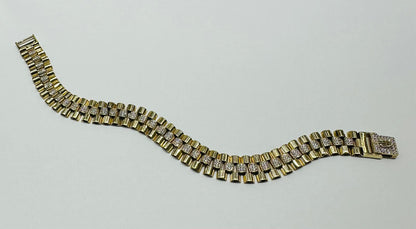 14K GOLD ROLEX LINK CHAIN BRACELET - WEIGHT: 24.2gm