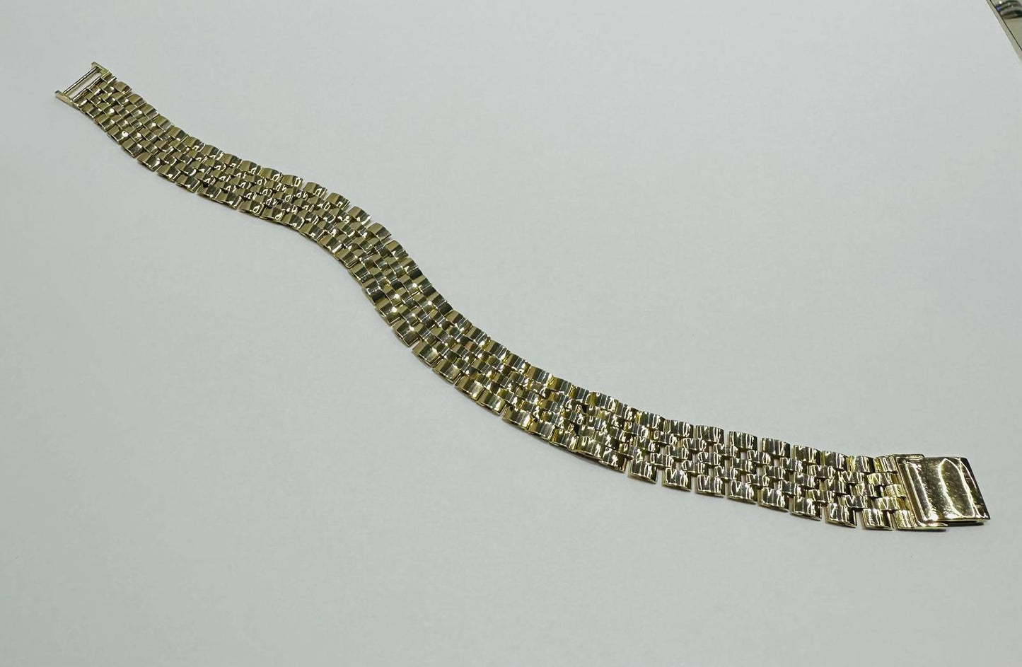 14K GOLD ROLEX LINK CHAIN BRACELET - WEIGHT: 17.0gm