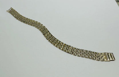 14K GOLD ROLEX LINK CHAIN BRACELET - WEIGHT: 17.0gm