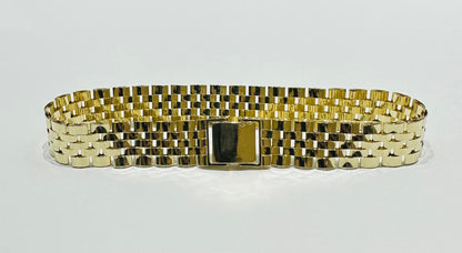 14K GOLD ROLEX LINK CHAIN BRACELET - WEIGHT: 17.0gm