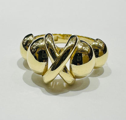 10K GOLD CROSS RING- WEIGHT: 2.5gm