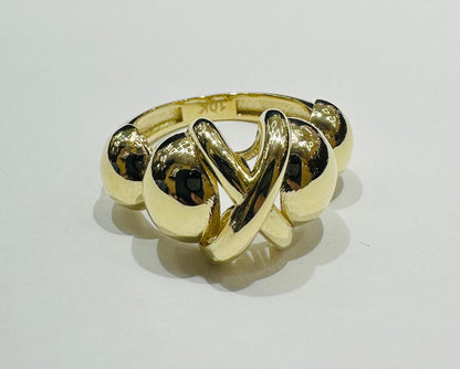 10K GOLD CROSS RING- WEIGHT: 2.5gm