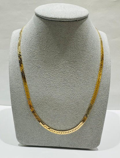 14K GOLD SERPENTINE LINK CHAIN NECKLACE- 11.9gm     19"