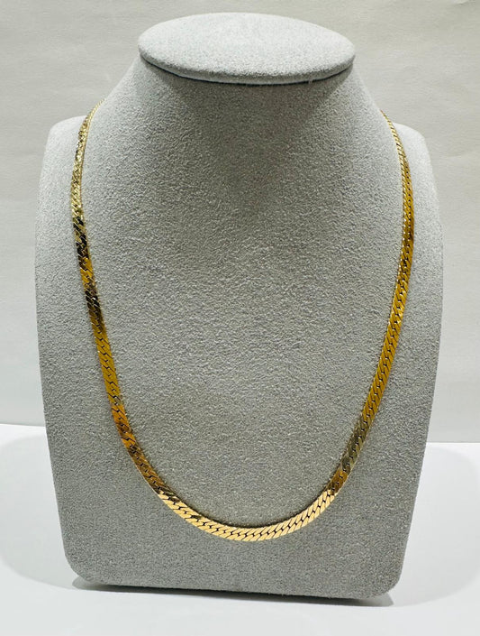 14K GOLD SERPENTINE LINK CHAIN NECKLACE- 11.9gm     19"