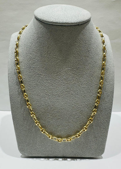 10K GOLD MARINER PUFF LINK CHAIN NECKLACE- 11.5gm     20"