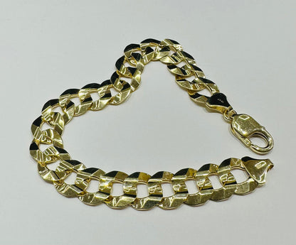 10K GOLD CUBAN LINK CHAIN BRACELET- 30.2gm    9"