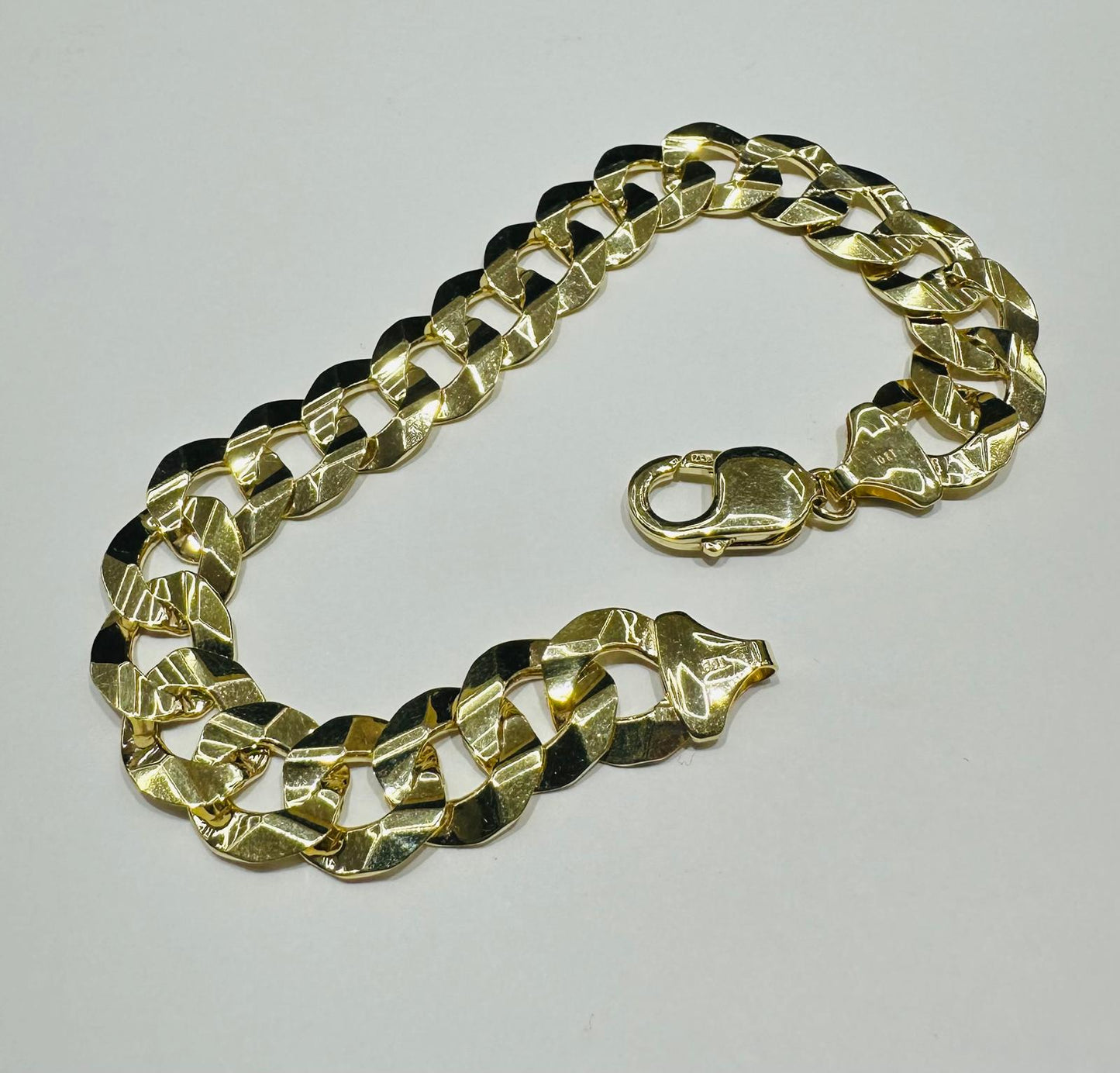 10K GOLD CUBAN LINK CHAIN BRACELET- 30.2gm    9"