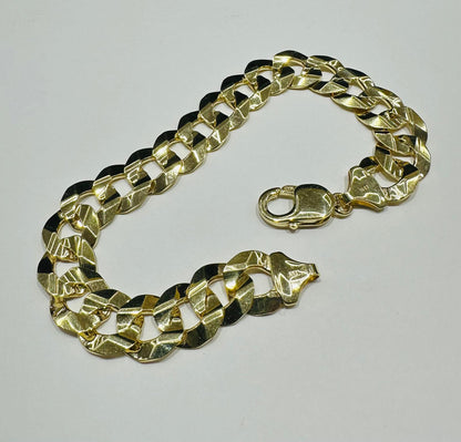 10K GOLD CUBAN LINK CHAIN BRACELET- 30.2gm    9"