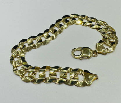 10K GOLD CUBAN LINK CHAIN BRACELET- 30.2gm    9"