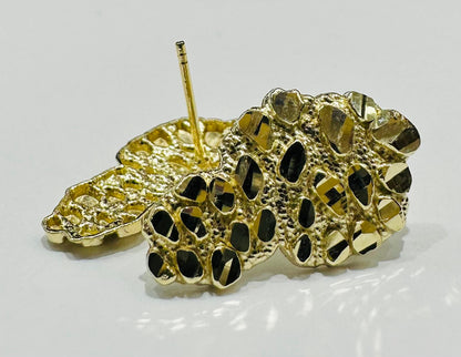 10K GOLD NUGGET EARRING- 1.8gm