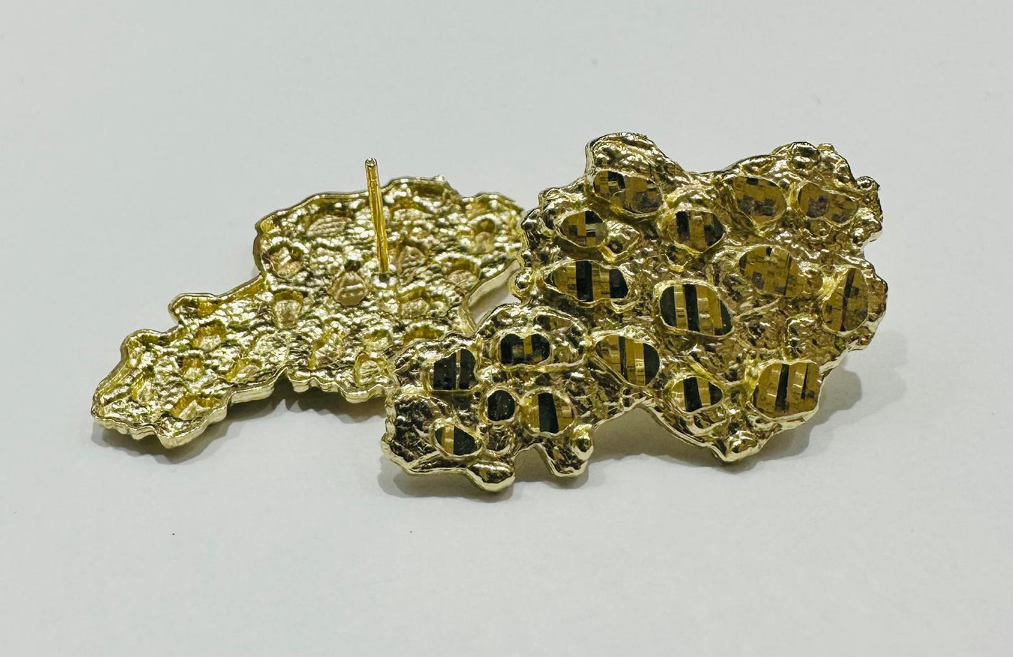 10K GOLD NUGGET EARRING- 5.2gm
