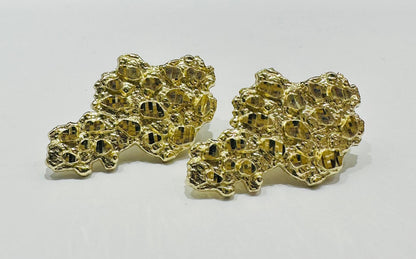 10K GOLD NUGGET EARRING- 5.2gm