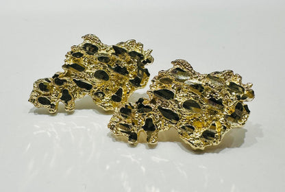 10K GOLD NUGGET EARRING- 3.7gm