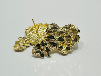 10K GOLD NUGGET EARRING- 3.7gm