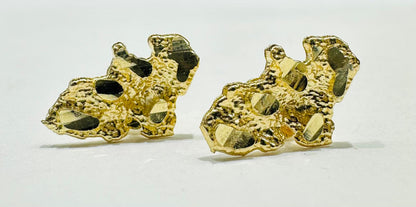 10K GOLD NUGGET EARRING- 1.0gm