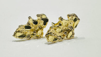 10K GOLD NUGGET EARRING- 1.0gm