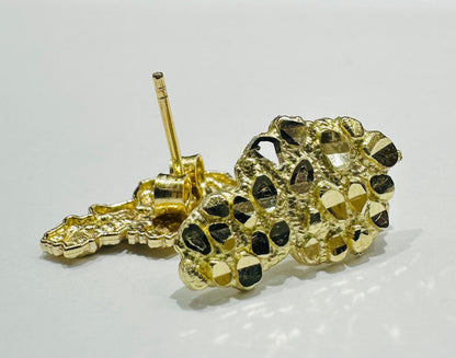 10K GOLD NUGGET EARRING- 1.3gm