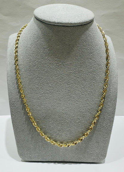 10K GOLD ROPE CHAIN- 3.8gm    16"     2.98mm