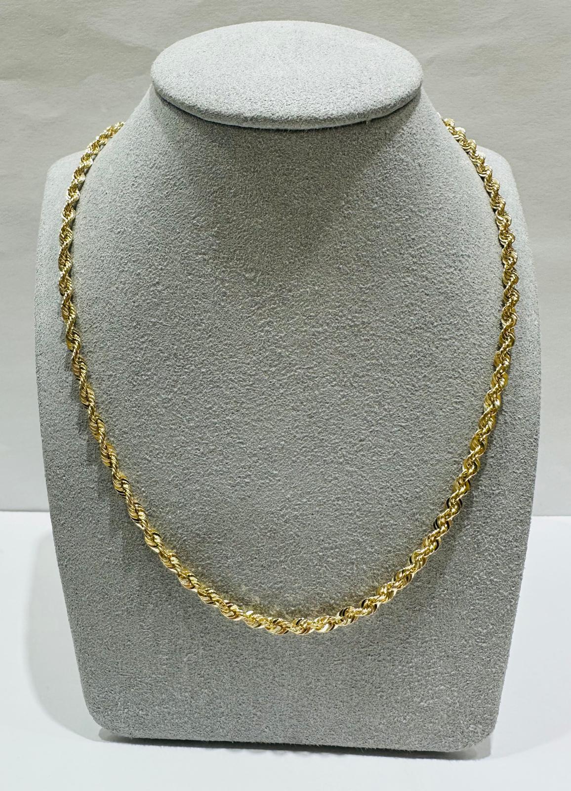 10K GOLD ROPE CHAIN- 5.9gm    24"    2.95mm
