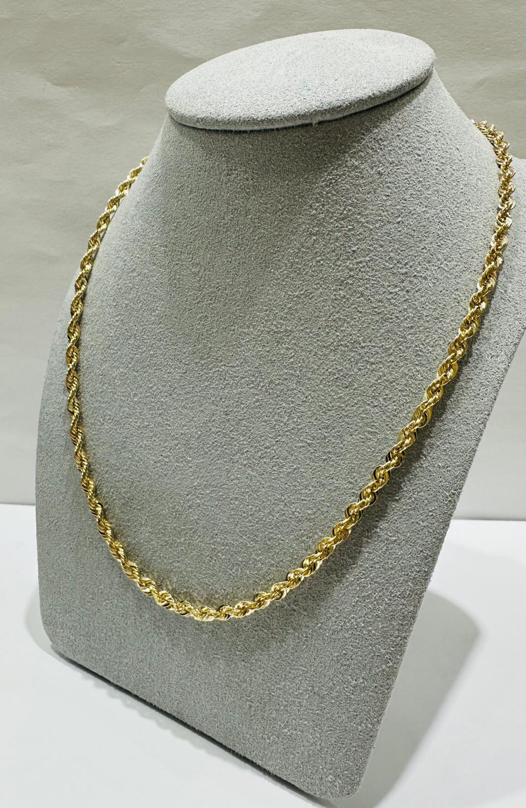 10K GOLD ROPE CHAIN- 5.9gm    24"    2.95mm