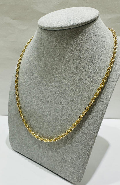 10K GOLD ROPE CHAIN- 5.9gm    24"    2.95mm