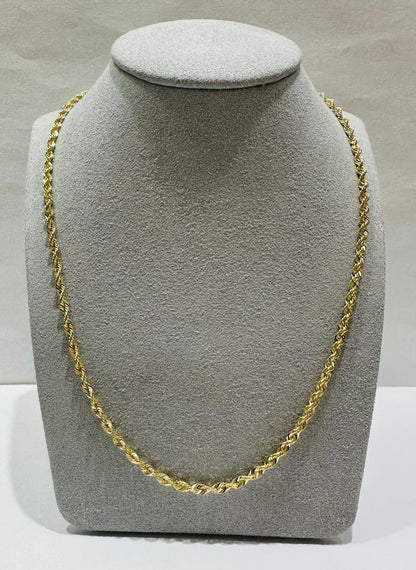 10K GOLD ROPE CHAIN- 4.1gm    22"    2.65mm