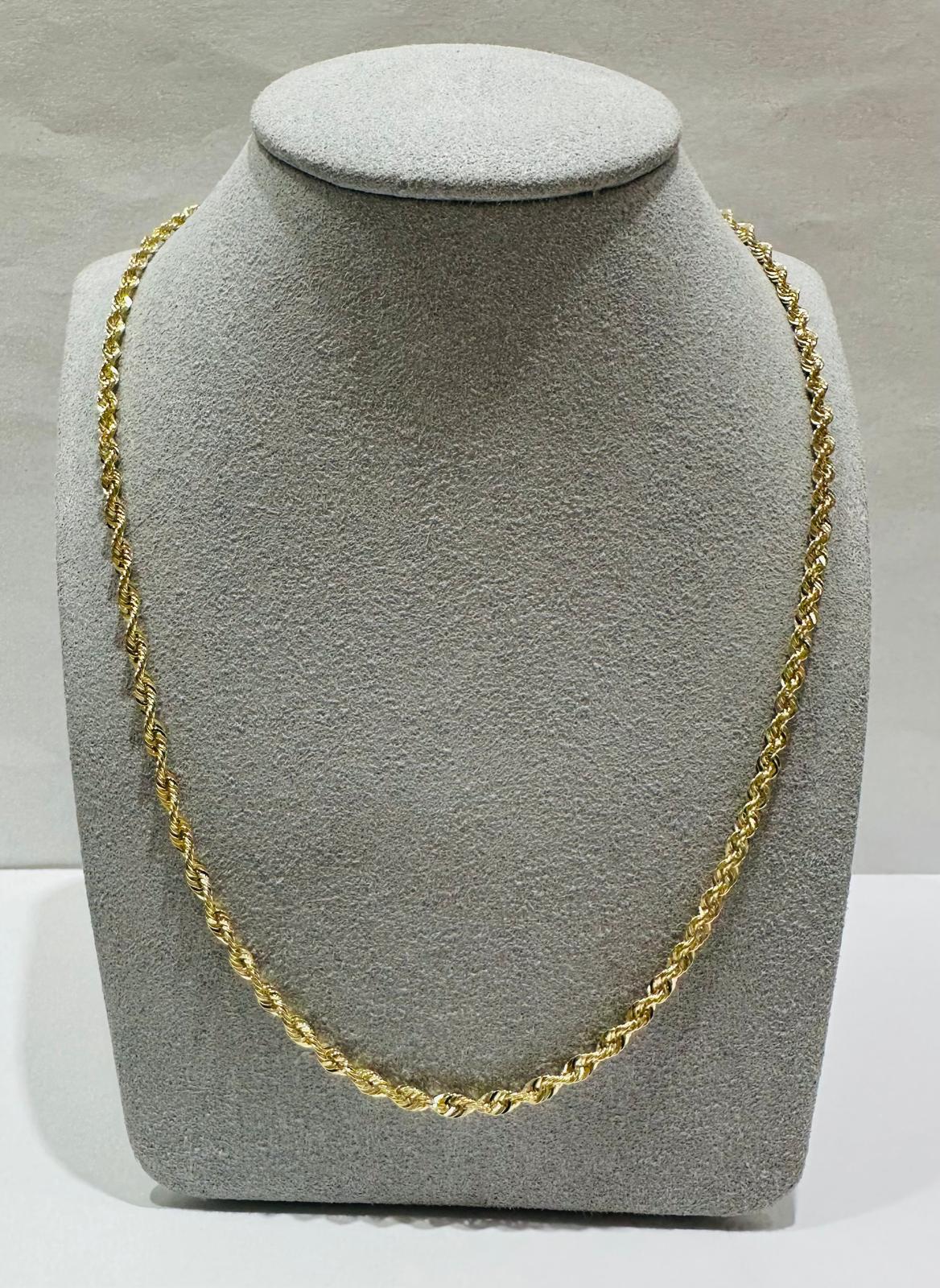 10K GOLD ROPE CHAIN- 4.9gm    26"    2.70mm