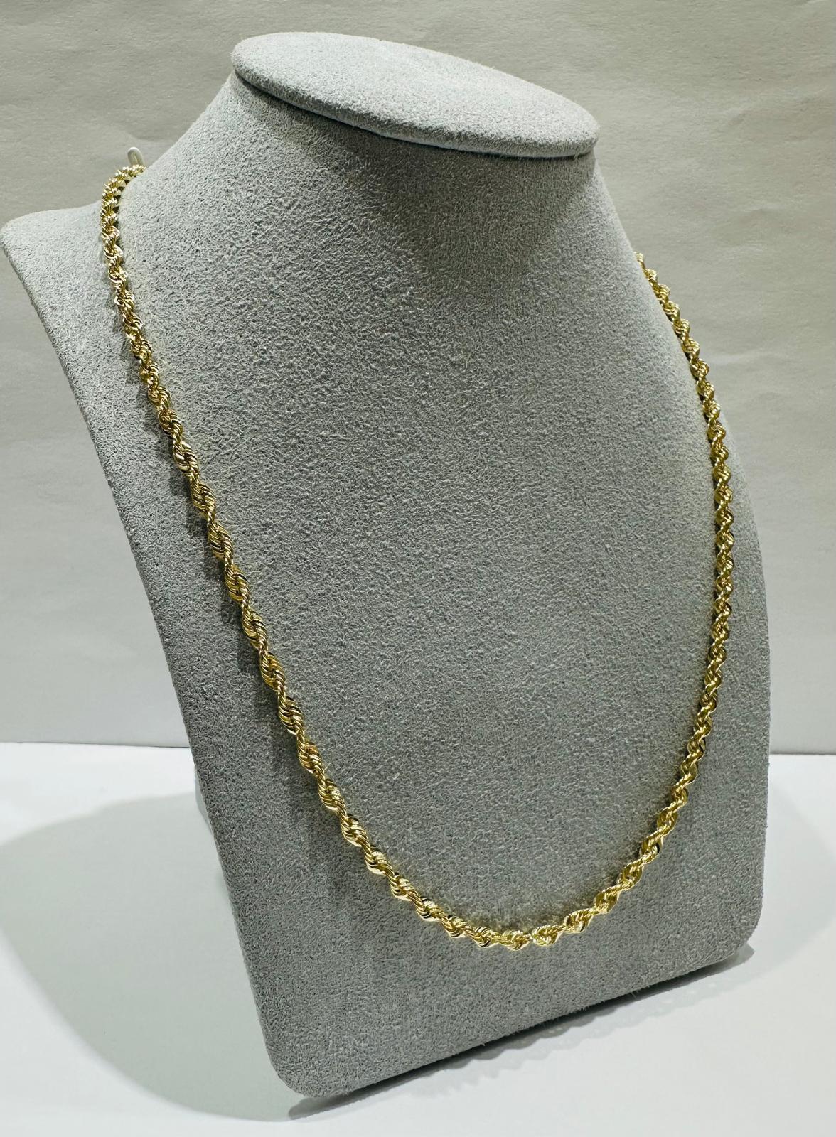 10K GOLD ROPE CHAIN- 4.5gm    24"    2.70mm