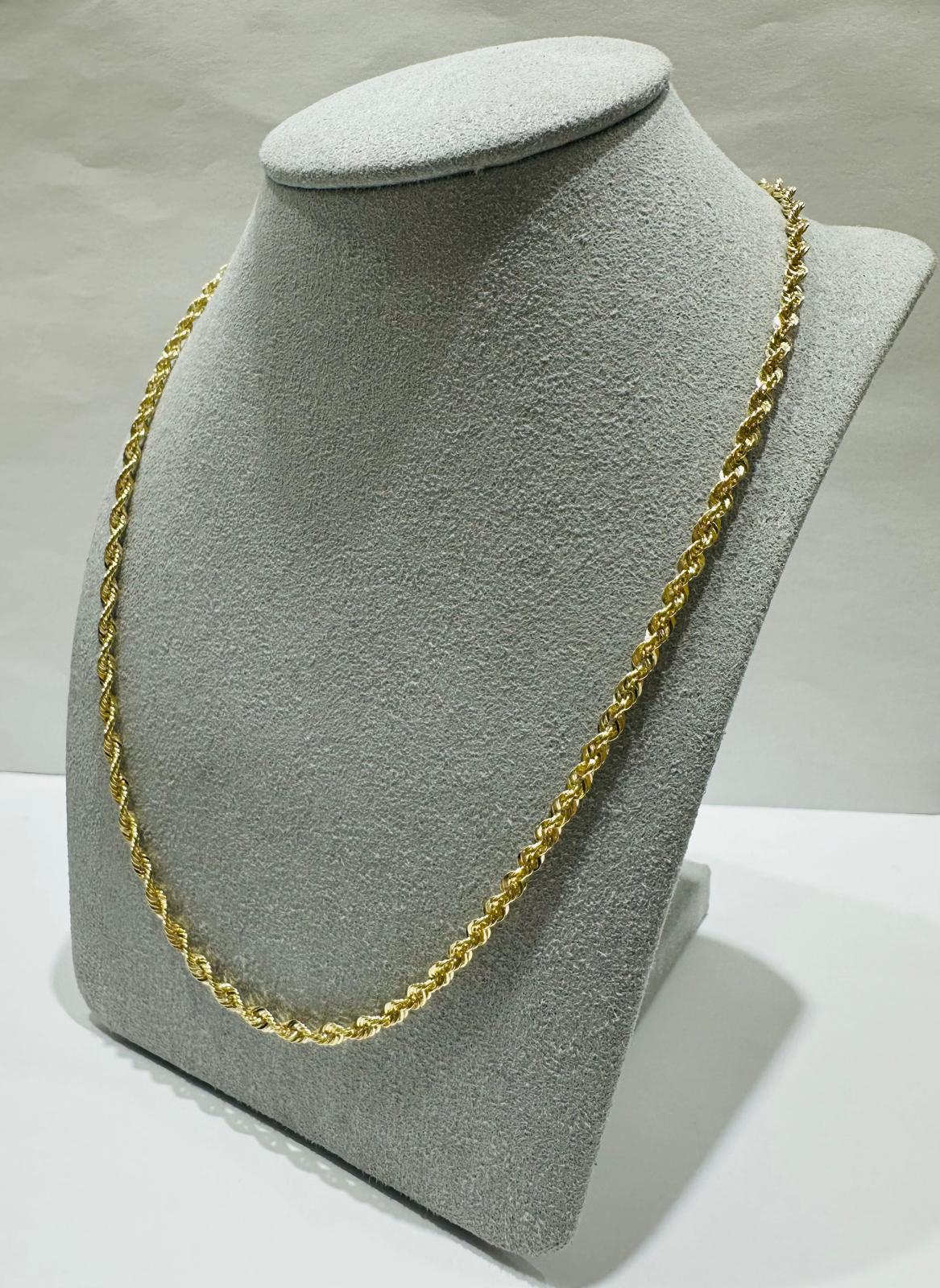 10K GOLD ROPE CHAIN- 4.9gm    26"    2.70mm