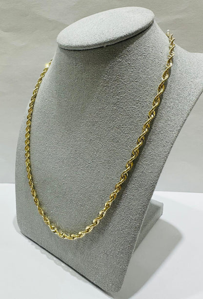 10K GOLD ROPE CHAIN- 3.8gm    16"     2.98mm