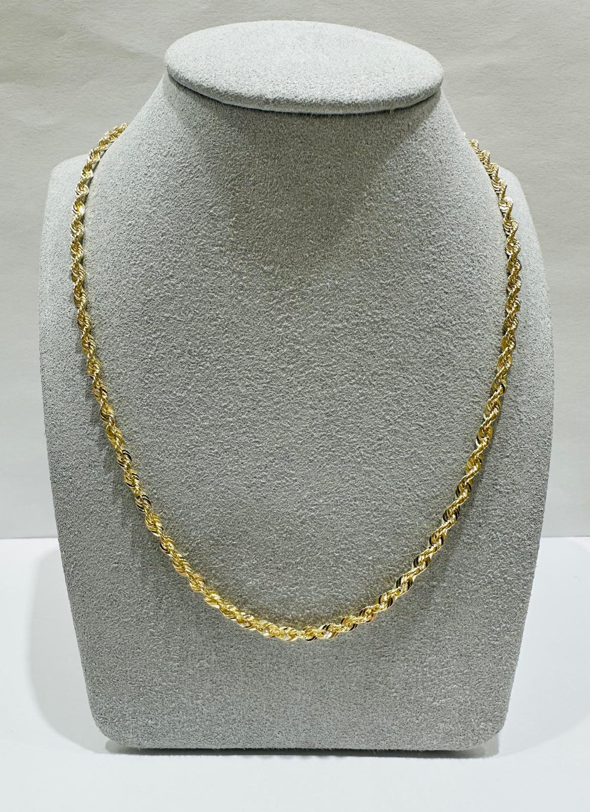 10K GOLD ROPE CHAIN- 3.3gm    18"     2.69mm